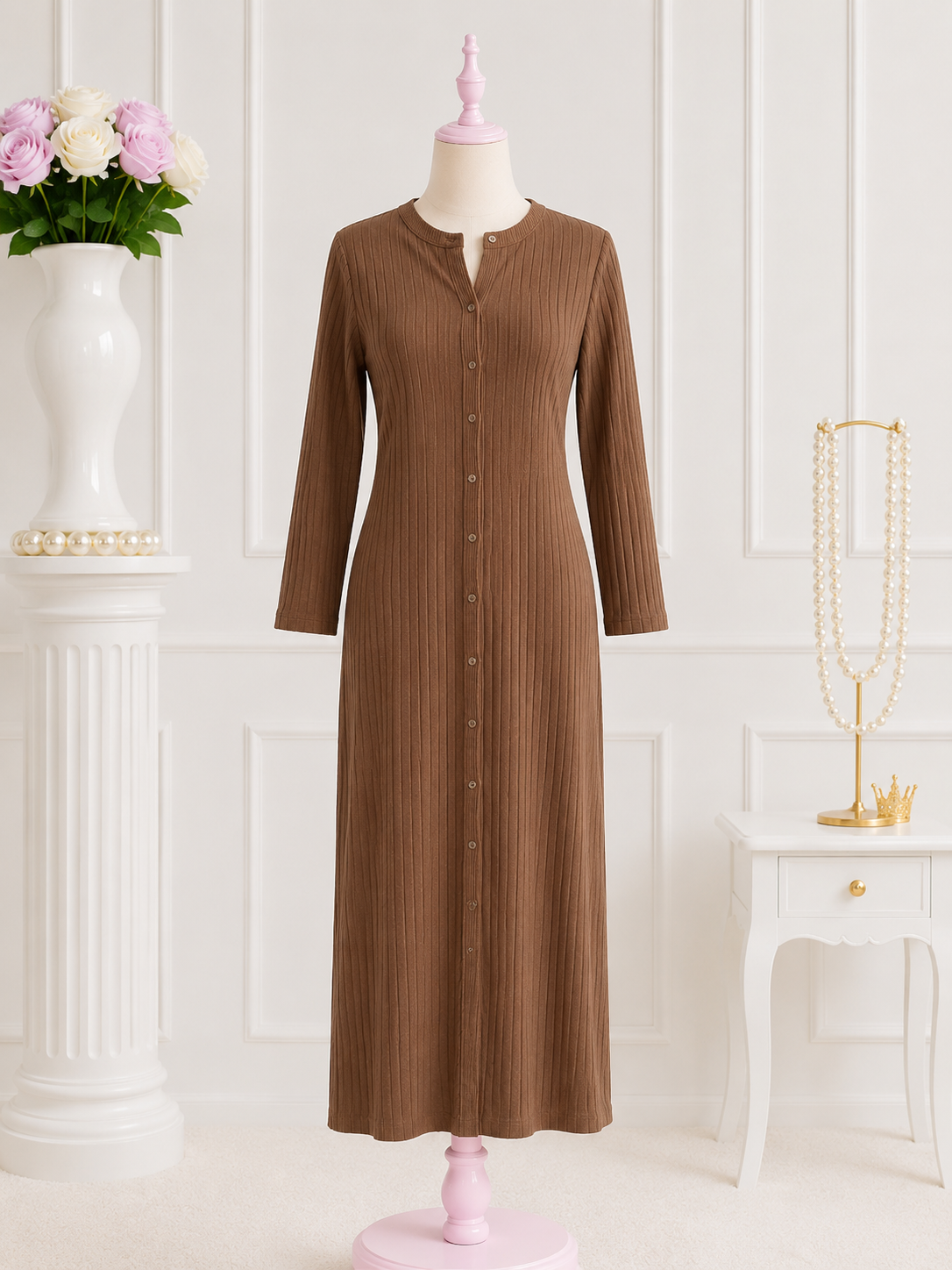 Mocha Rib Dress