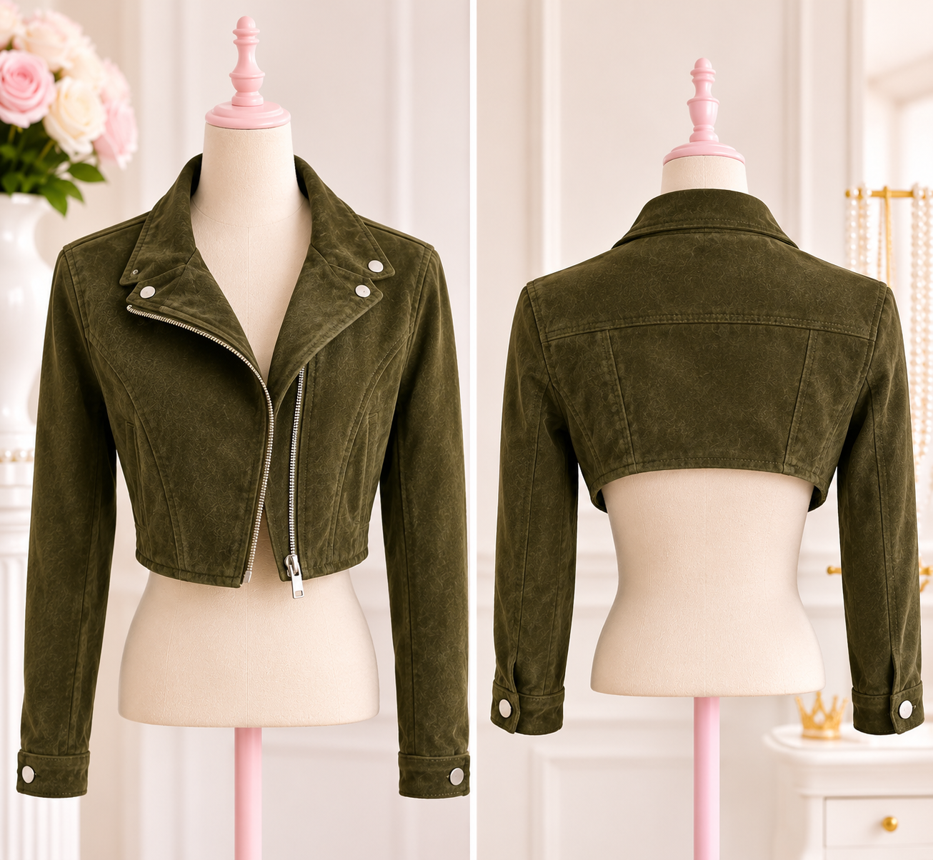 Olive Moto Jacket