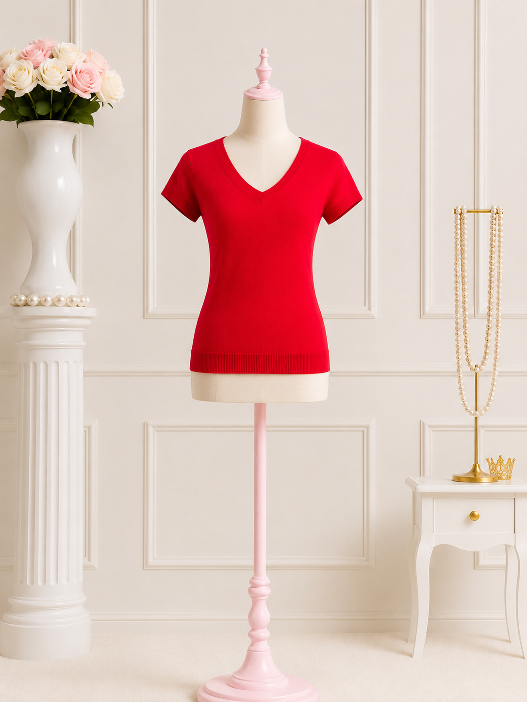 Scarlet V-neck top