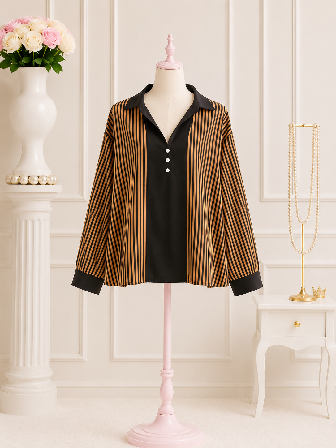 Stripe Button Blouse