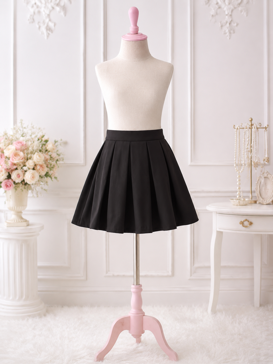 Black Pleated Skirt
