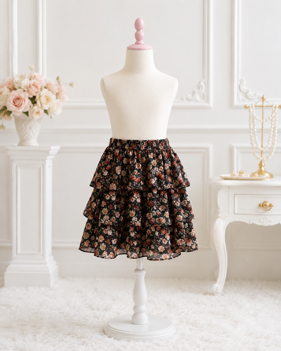 Floral Ruffle Skirt
