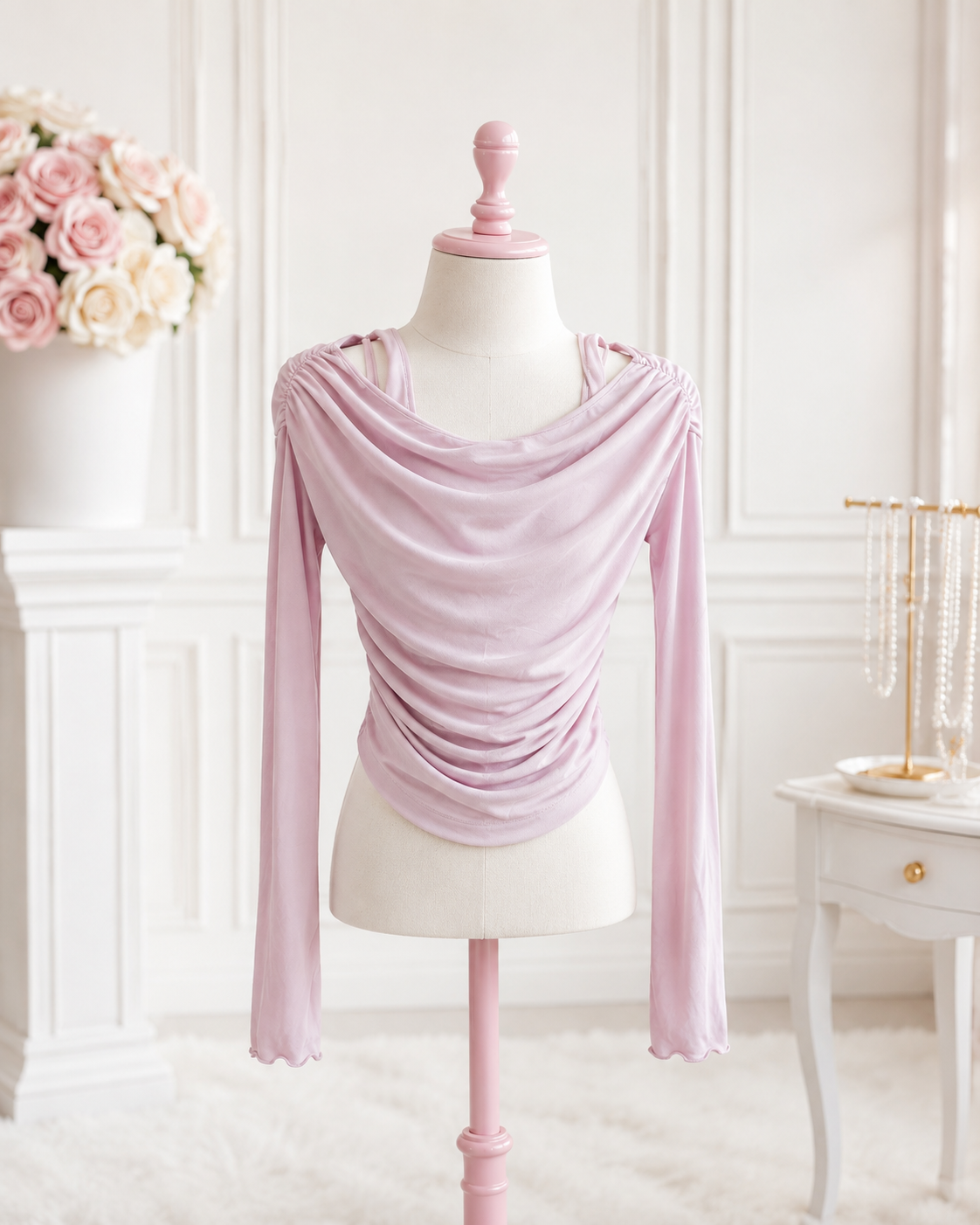Blush Draped Top
