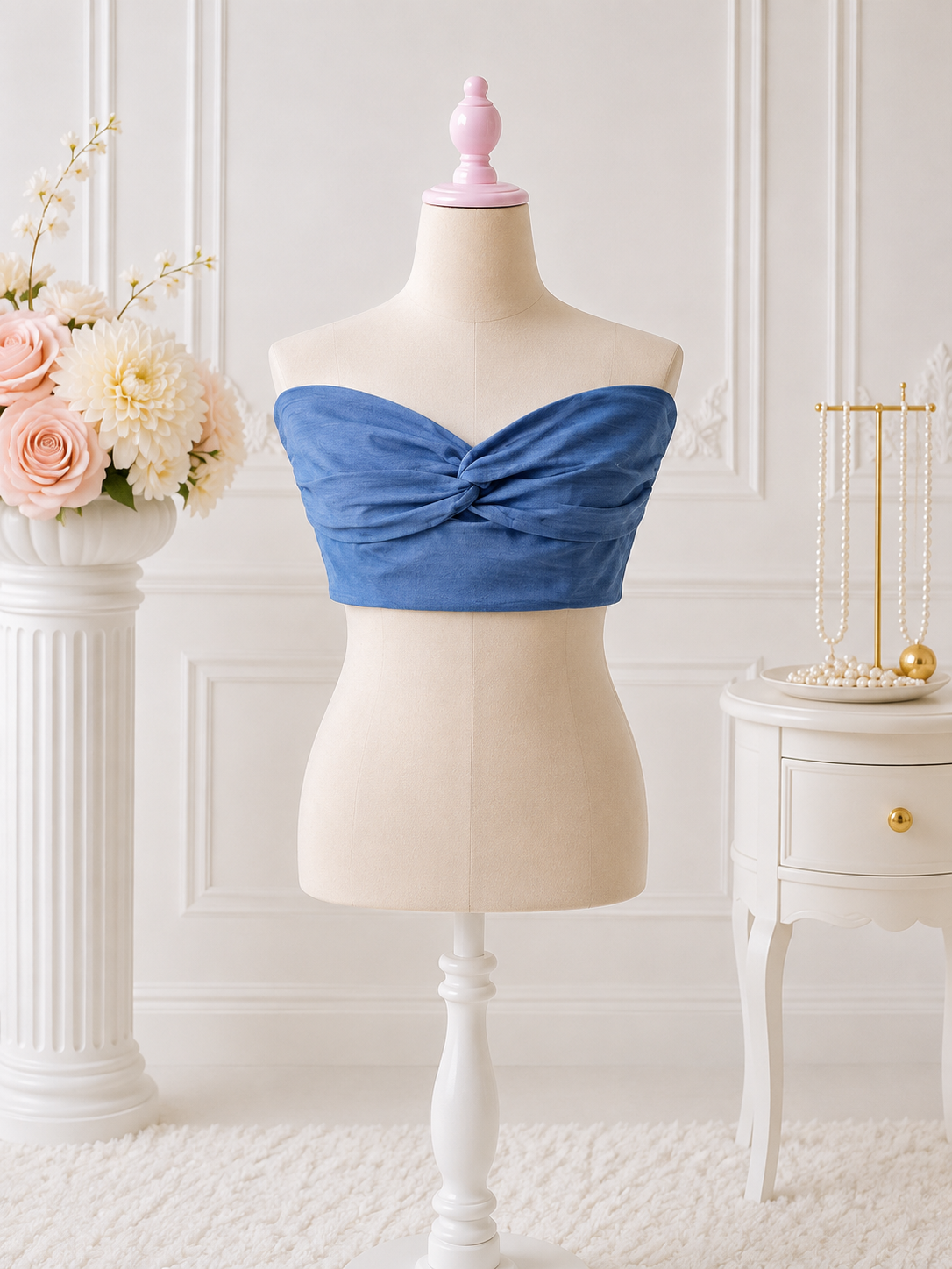 Denim Twist Top