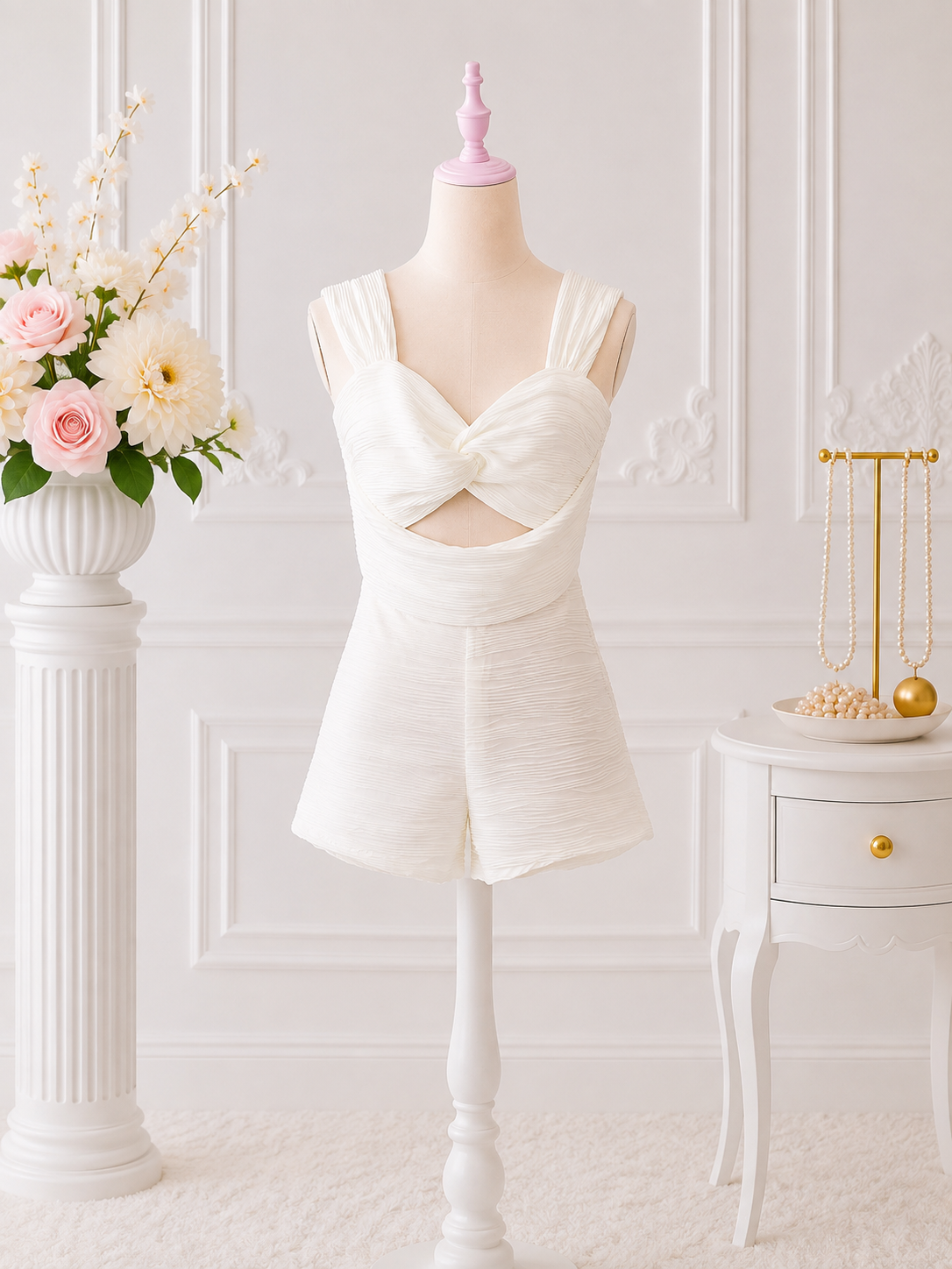 Ivory Twist Romper