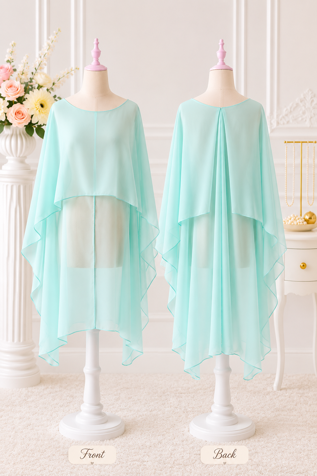 Mint Chiffon Shawl