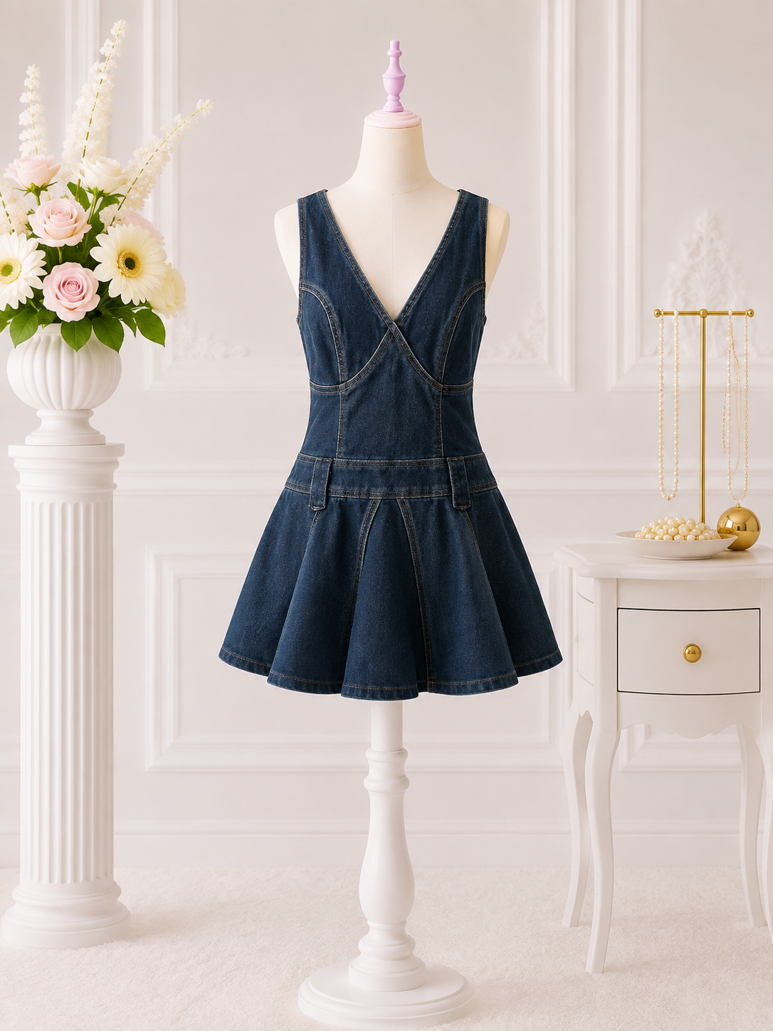 Denim Flare Dress