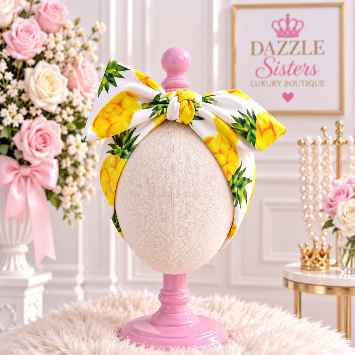 Pineapple Bow Headband