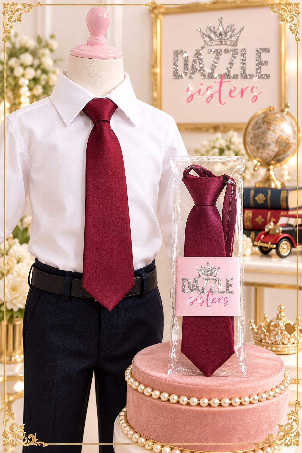 Fouger Burgundy Boys Tie