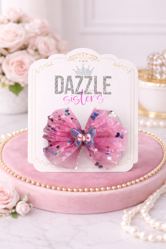 Pink Butterfly Bow