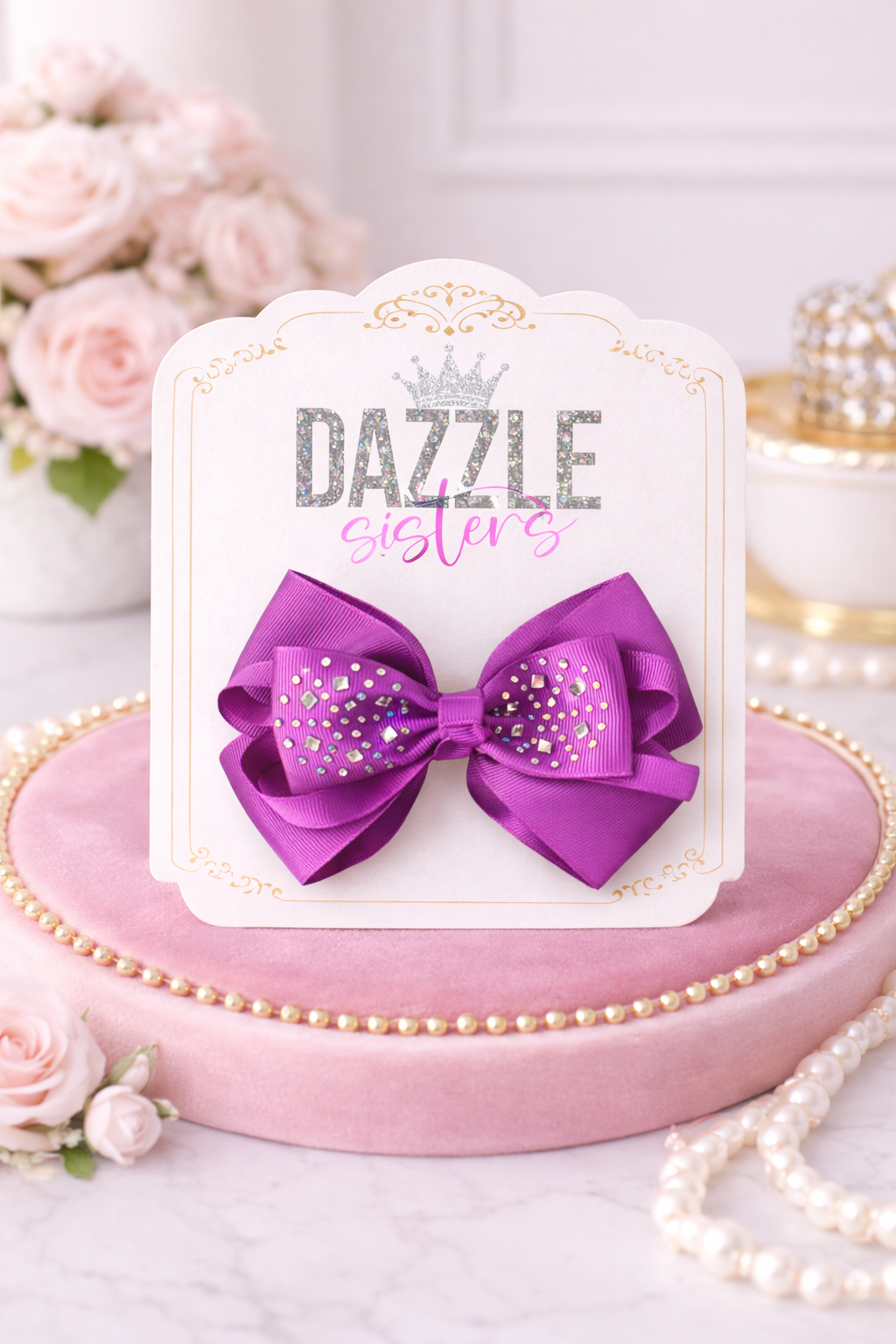 Purple Sparkle Bow