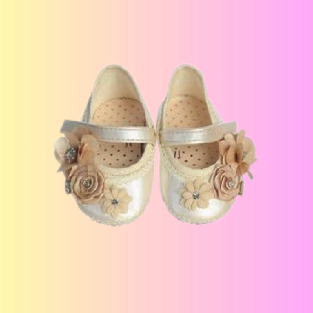 All Ivory Flower Shoe