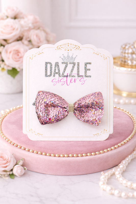 Purple Sequin Bow