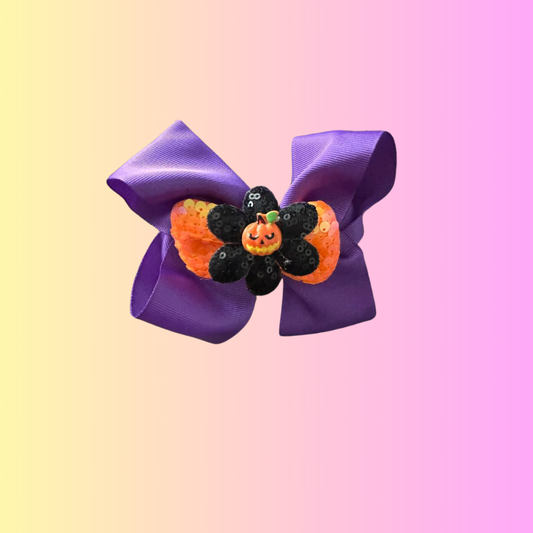 Pumpkin Bow Purple