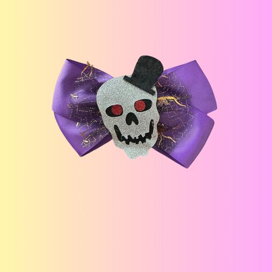 Skull Bow Purple